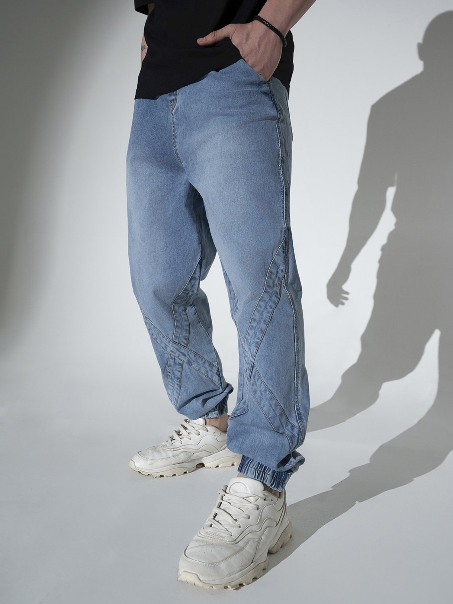 Hubberholme Blue Relaxed Fit Jogger Jeans