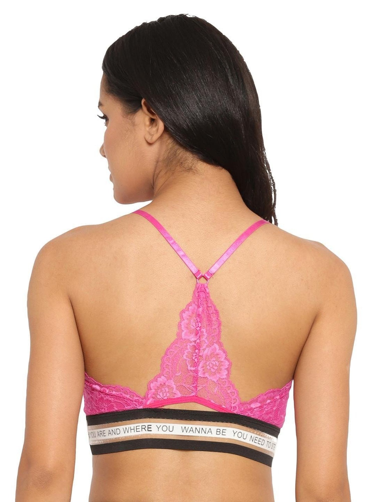 N-Gal Pink Lace Non-Padded Bralette