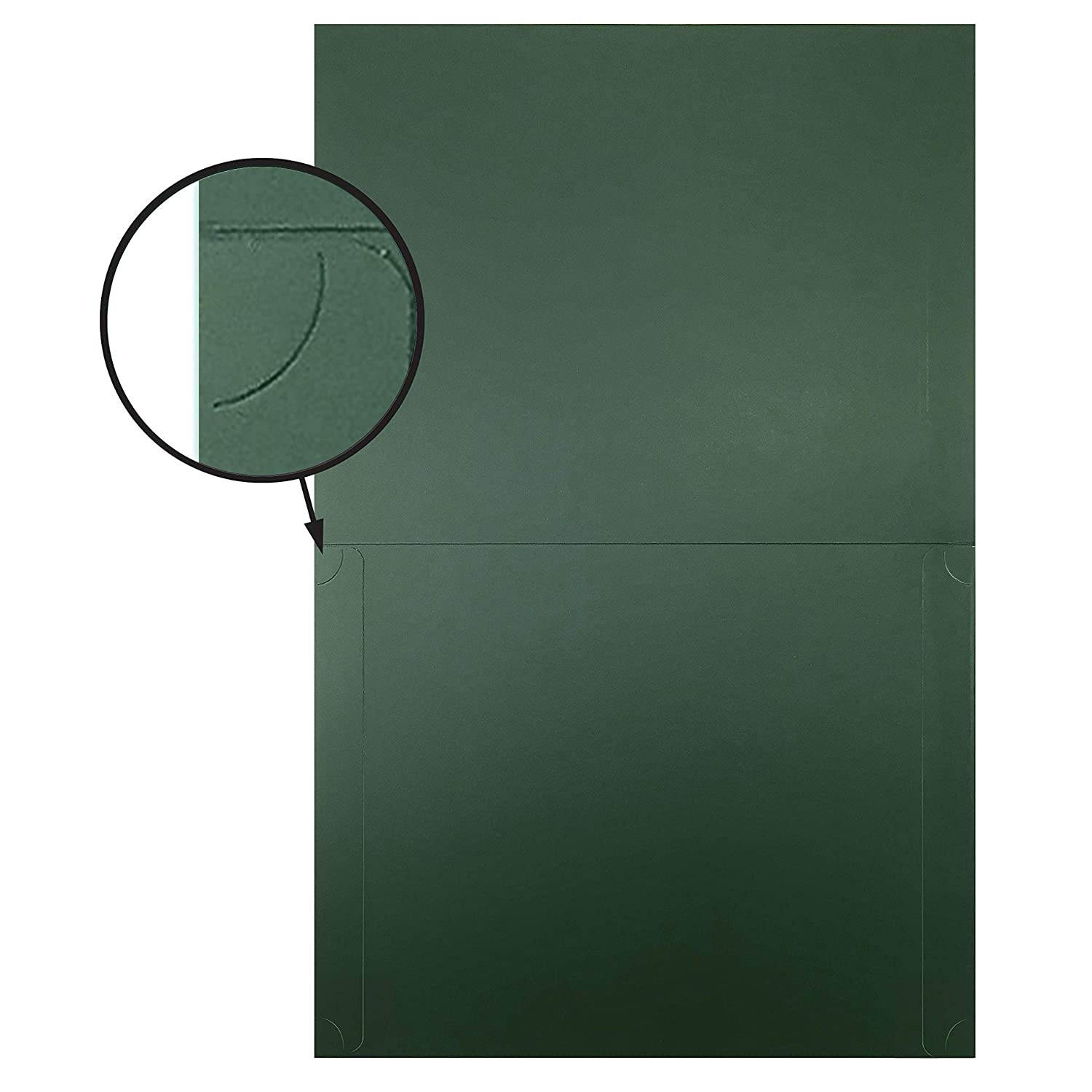 25 Pack Green Certificate Holders, Diploma Holders, Document Covers with Gold Foil Border, by Better Office Products, for Letter Size Paper, 25 Count, Hunter Green