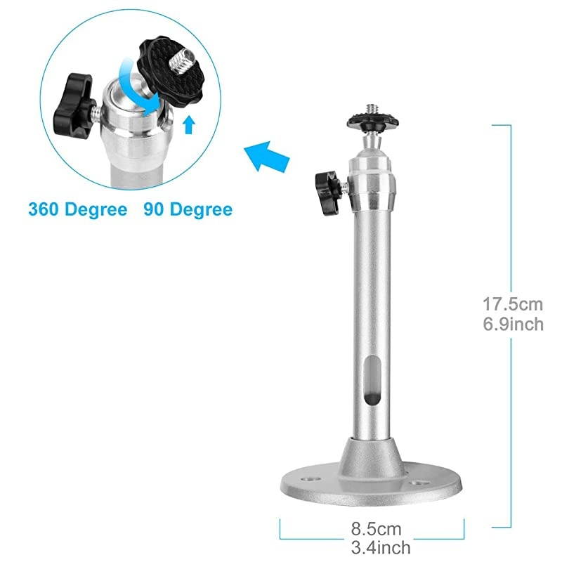 Ceiling Wall Projector Mount Compatible with QKK DRJ Upgrade DBPOWER Anker AAXA Technologies Artlii LoongSon APEMAN and Most Other Projector 175mm