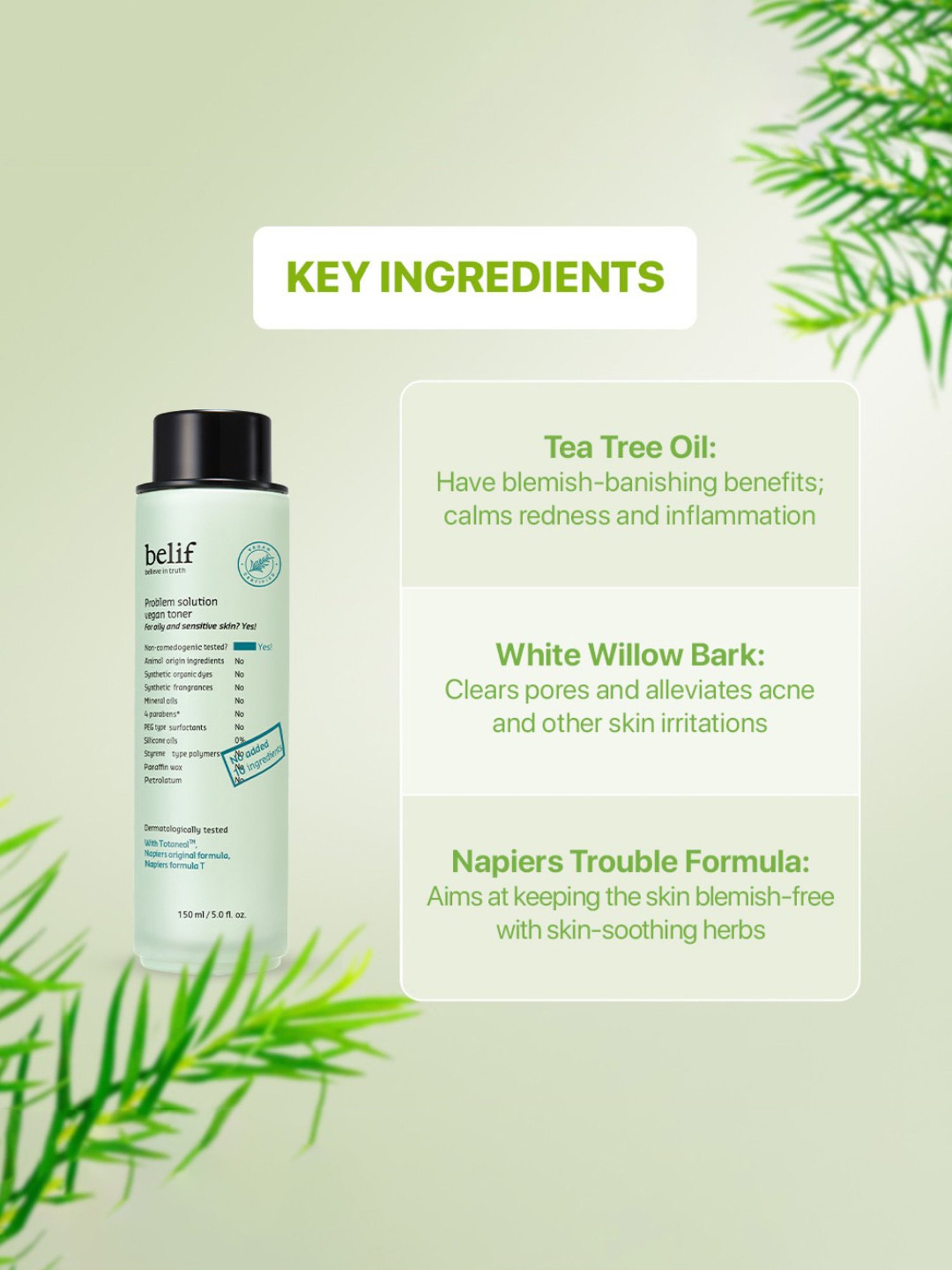 Belif Problem Solution Vegan Toner - 150 ml