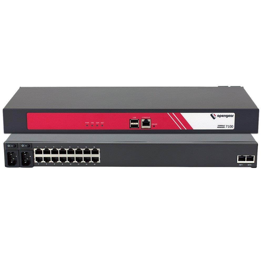 Opengear CM7116-2-DAC-US 16 Serial-2GBE Ethernet-2 USB 4GB Flash-Dual A&C