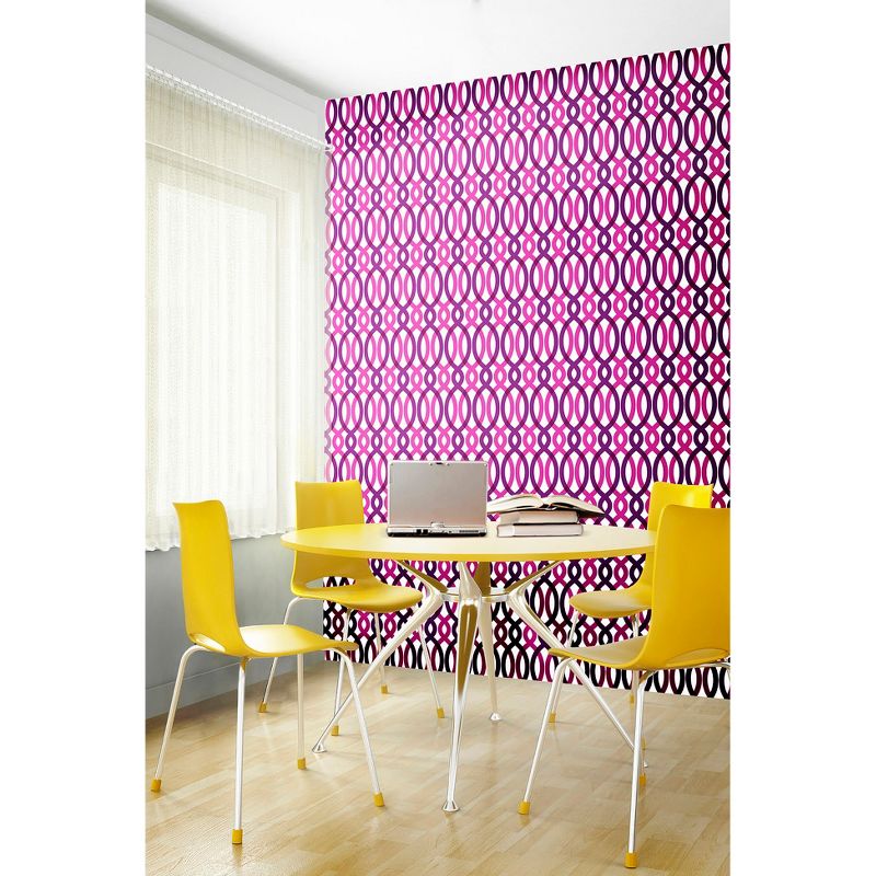 Devine Color Scroll Peel & Stick Wallpaper Pink