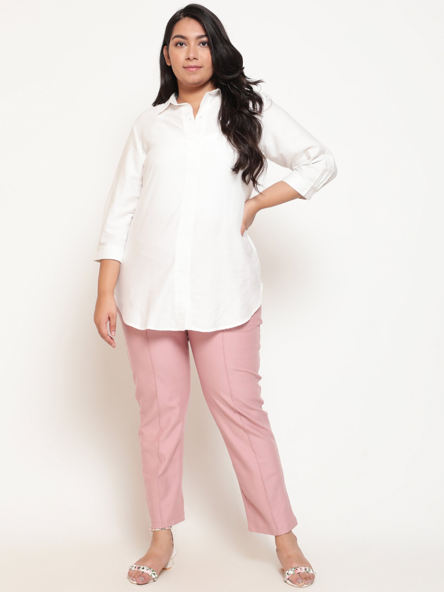 Amydus Rose Pink Regular Fit Pants
