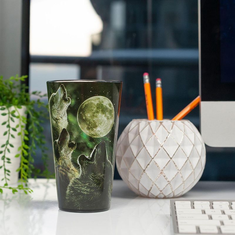 Blue Rose Polish Pottery Green Confetti Water Glass Set