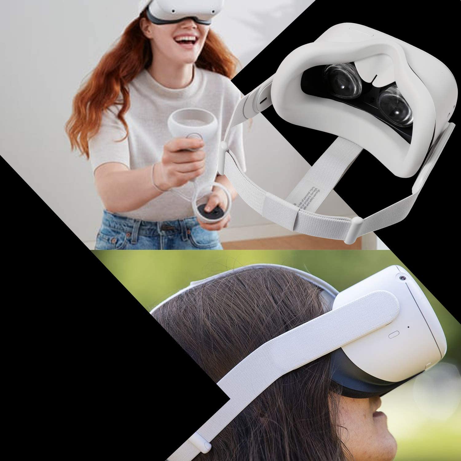 Newest VR Silicone Interfacial Cover for Oculus Quest 2 Face Protect Skin Sweatproof Lightproof Anti-Leakage