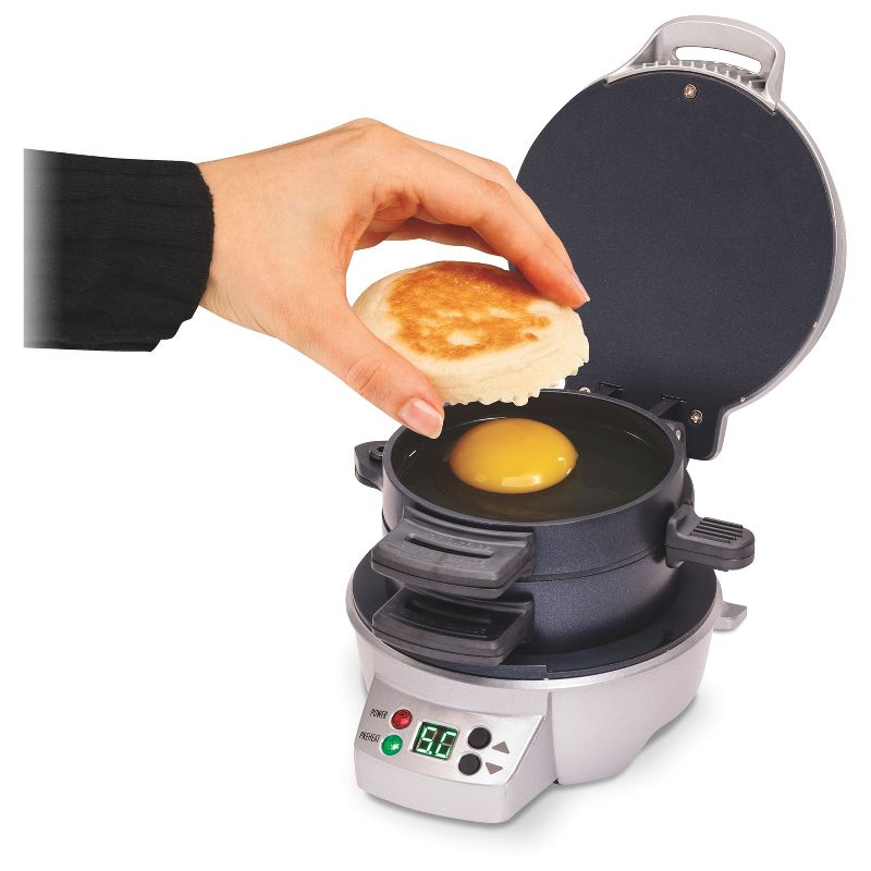 Hamilton Beach Breakfast Sandwich Maker with Timer - Dark Gray 25478