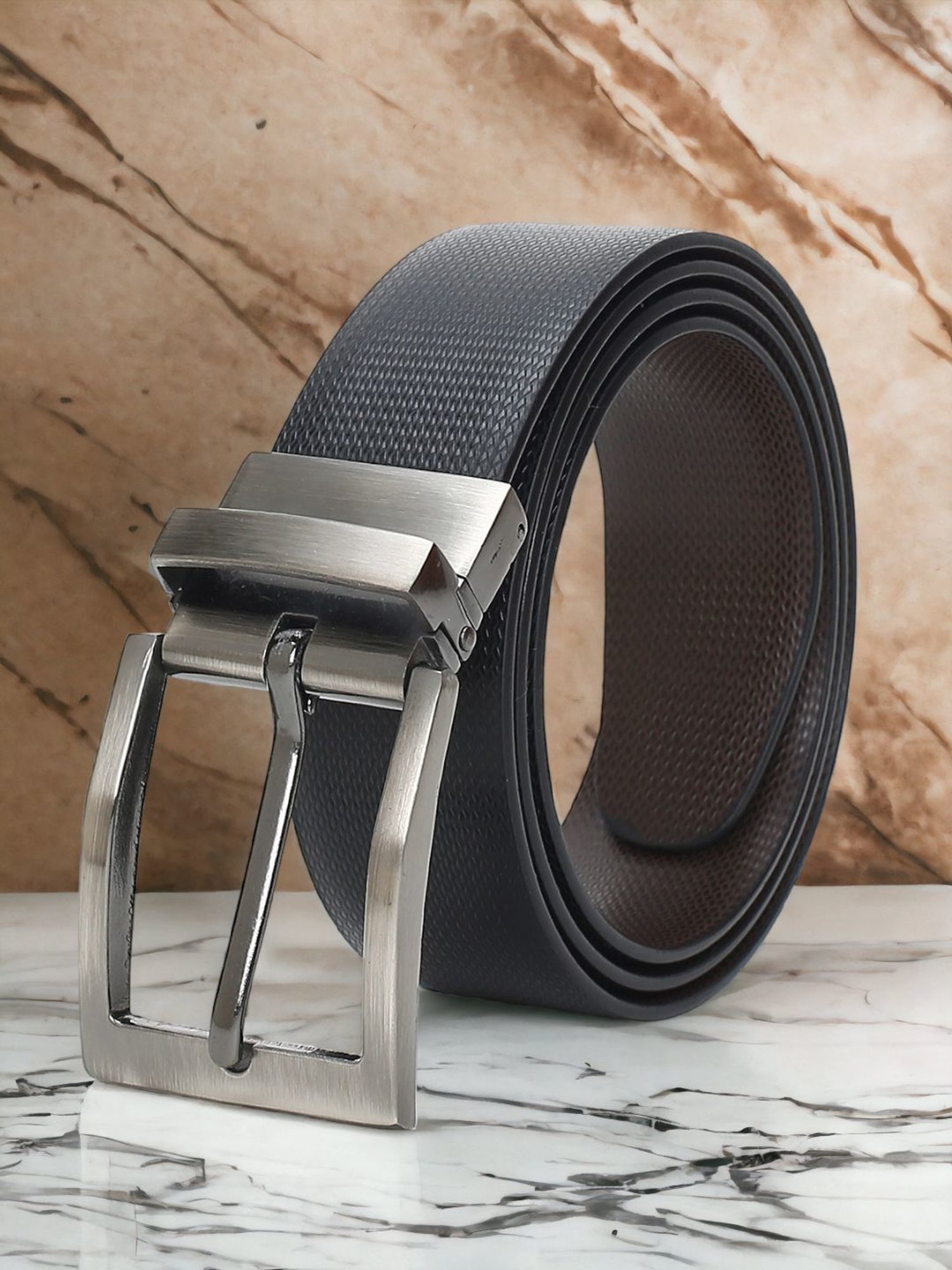 Crusset Black Formal Belt for Men