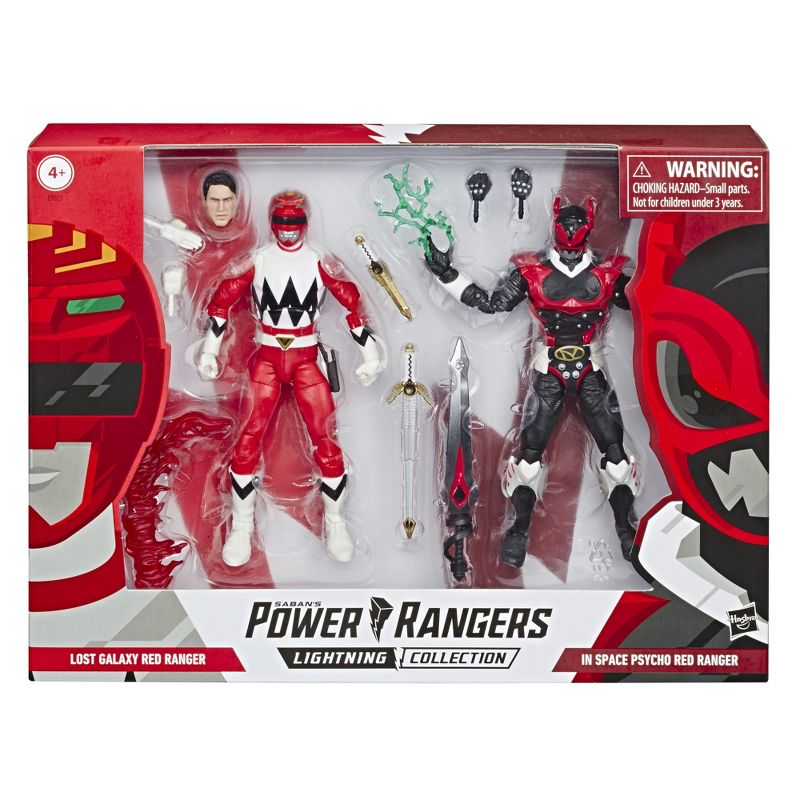 Power Rangers Lightning Collection In Space Psycho Red Ranger and Lost Galaxy Red Ranger Collectible Action Figures