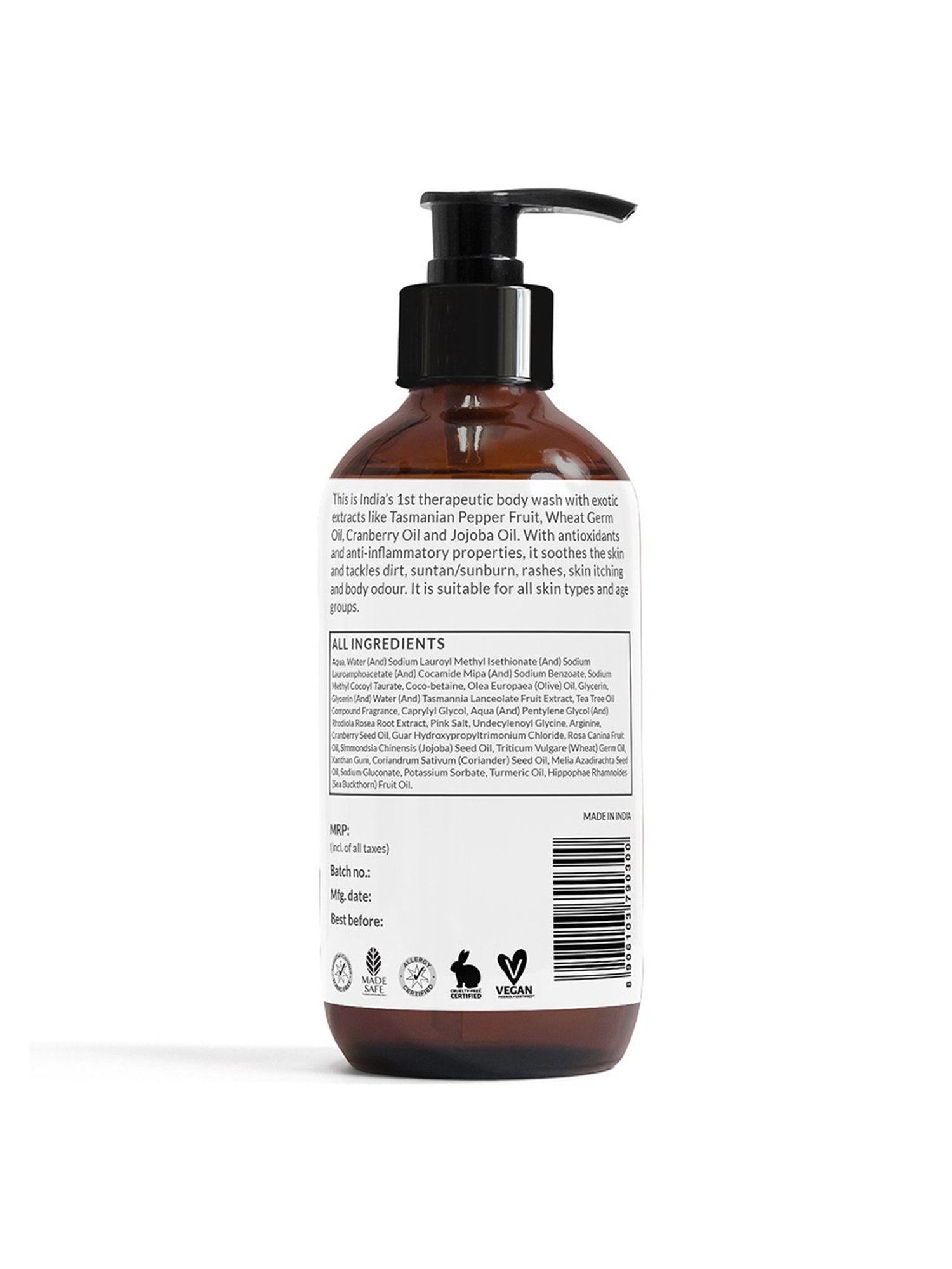 Sirona Natural Therapeutic Body Wash With 5 Magical Herbs -200 ml