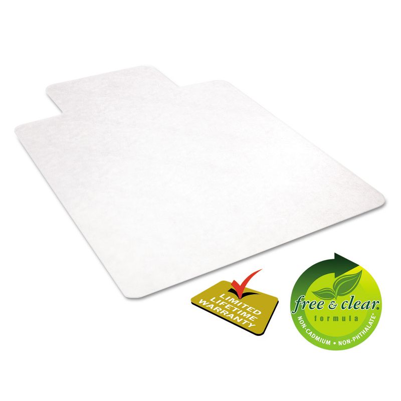 3'9"x4'5" Rectangle Solid Office Chair Mat Clear - Deflecto
