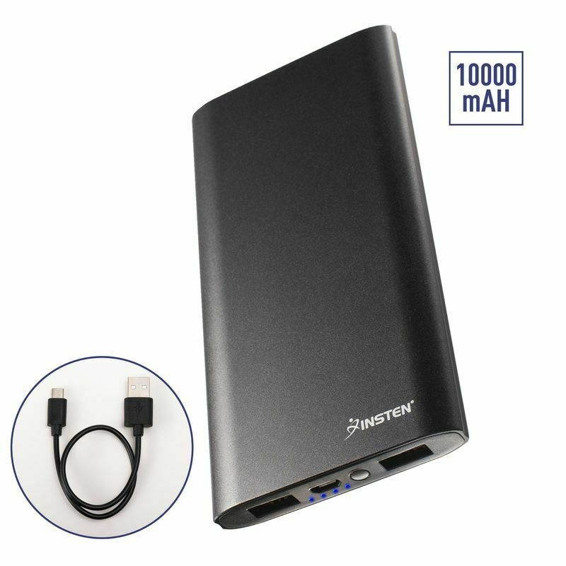 Powerbank 10000mAh with 2 Port for iPhone 11 Pro Max Universal Cell Phone Black