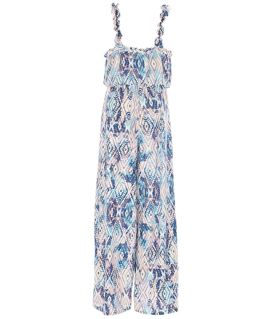 Xtraordinary Big Girls 7-16 V-Neck Printed Jumpsuit