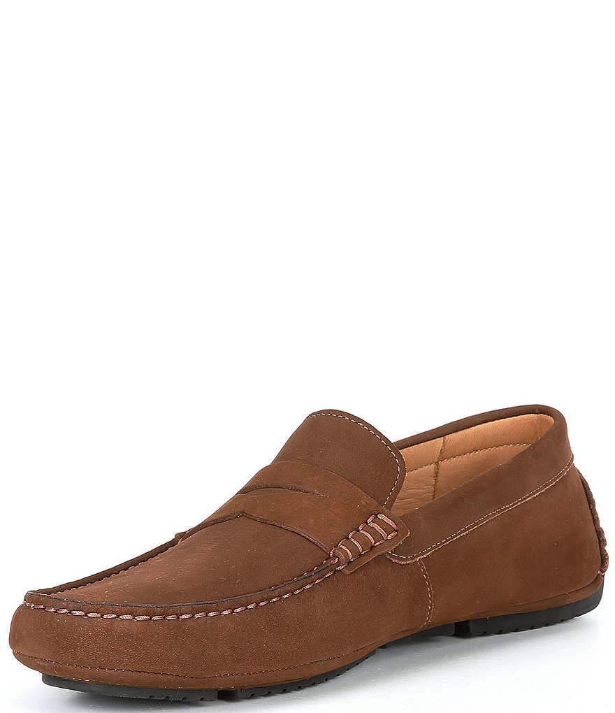 Flag LTD. Men's Morgan Suede Leather Penny Loafer Moccasins