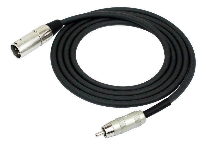 6ft Kirlin Original XLR 3-Pin Male to RCA Male 24awg OFC Patch Cable, XR-3006K