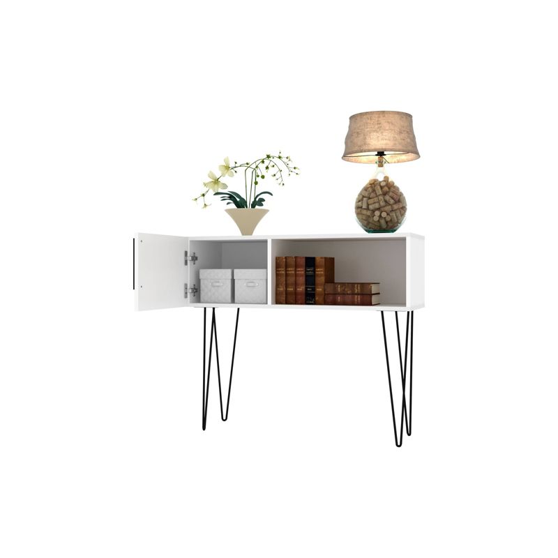 35.43" Nolita Entryway with 3 Shelves White - Manhattan Comfort