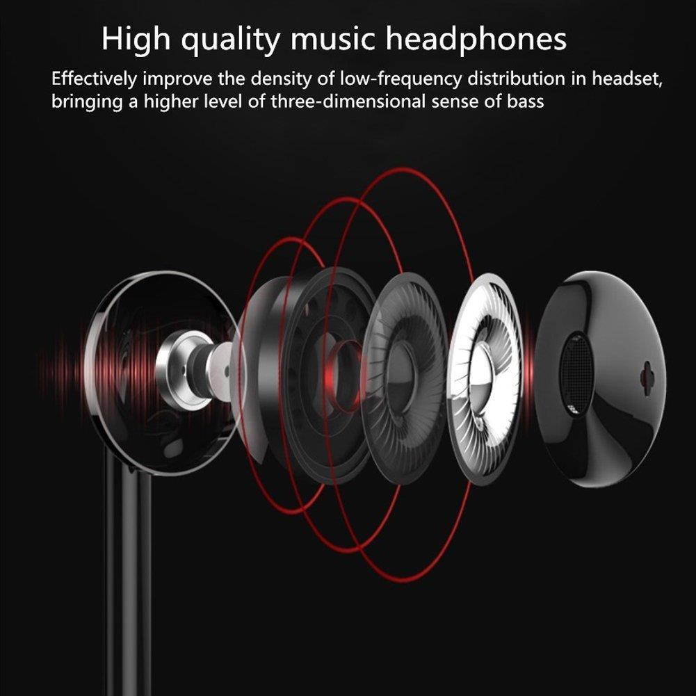 EIGIIS Bluetooth Headphones Magnetic Sports Headsets Built in Mic Noise Cancelling for Sports (White)