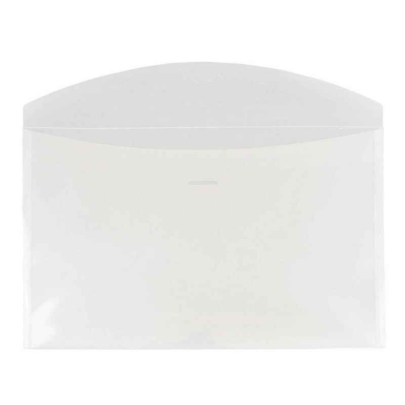 JAM Paper 8 5/8'' x 11 1/2'' 6pk Plastic 3 Hole Punch Binder Envelopes, Hook & Loop Closure, 1" Expansion - Multicolor