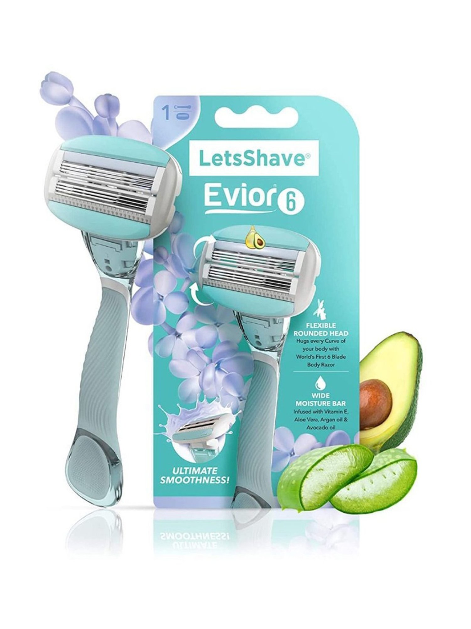 LetsShave Evior 6 Shaver for Women (White/Pink)