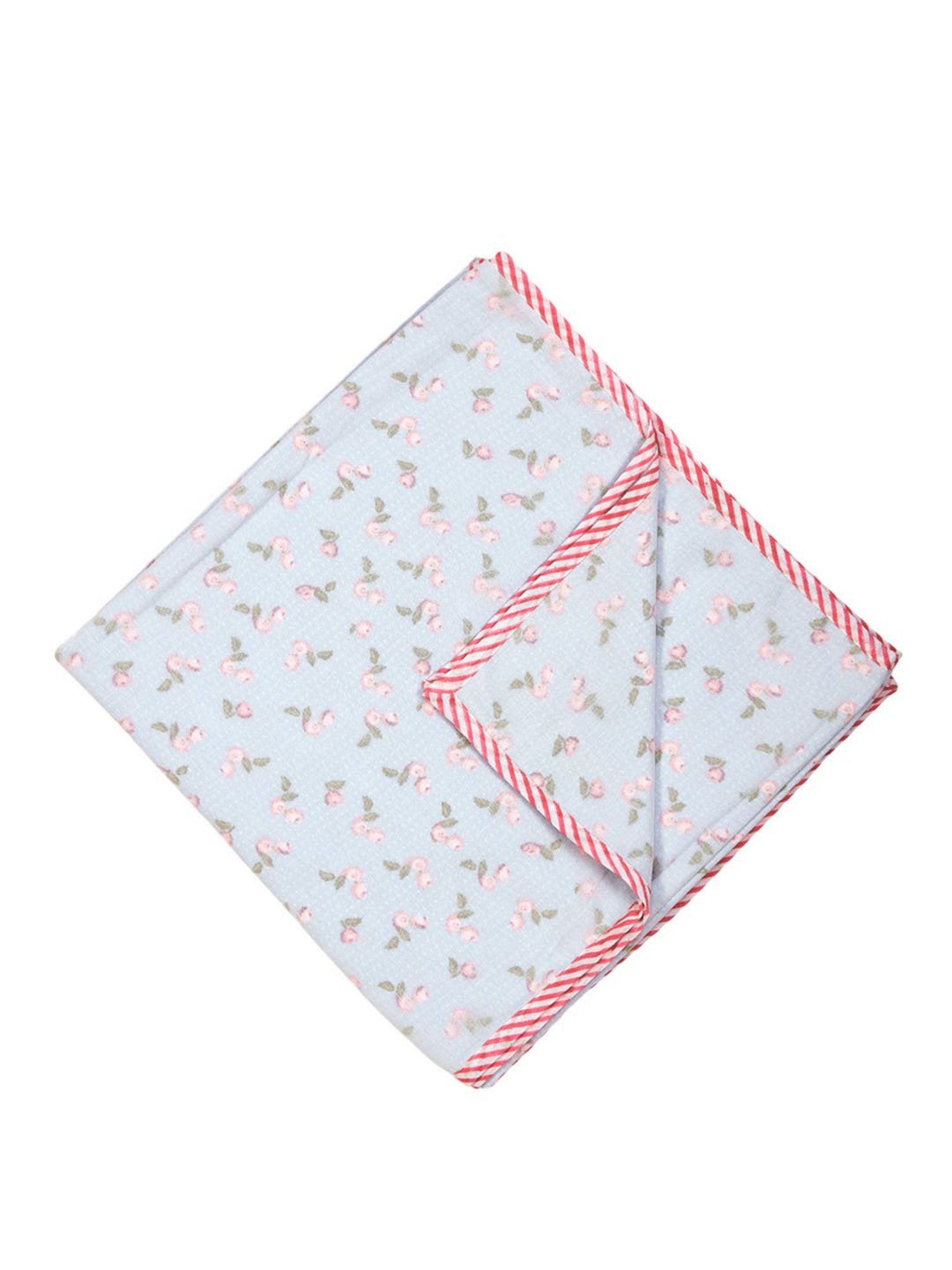 Nigh Nigh Vintage Rose Blue Cotton 70 TC Toddlers Dohar - Set of 1