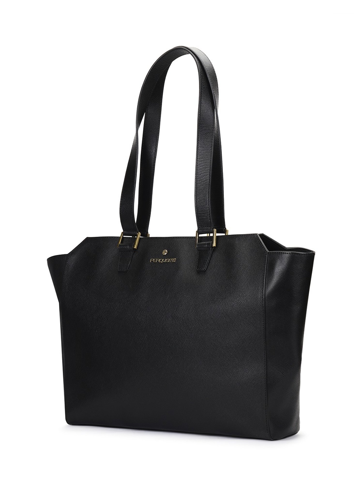PERQUISITE THE SHERYL Black Solid Medium Tote Handbag