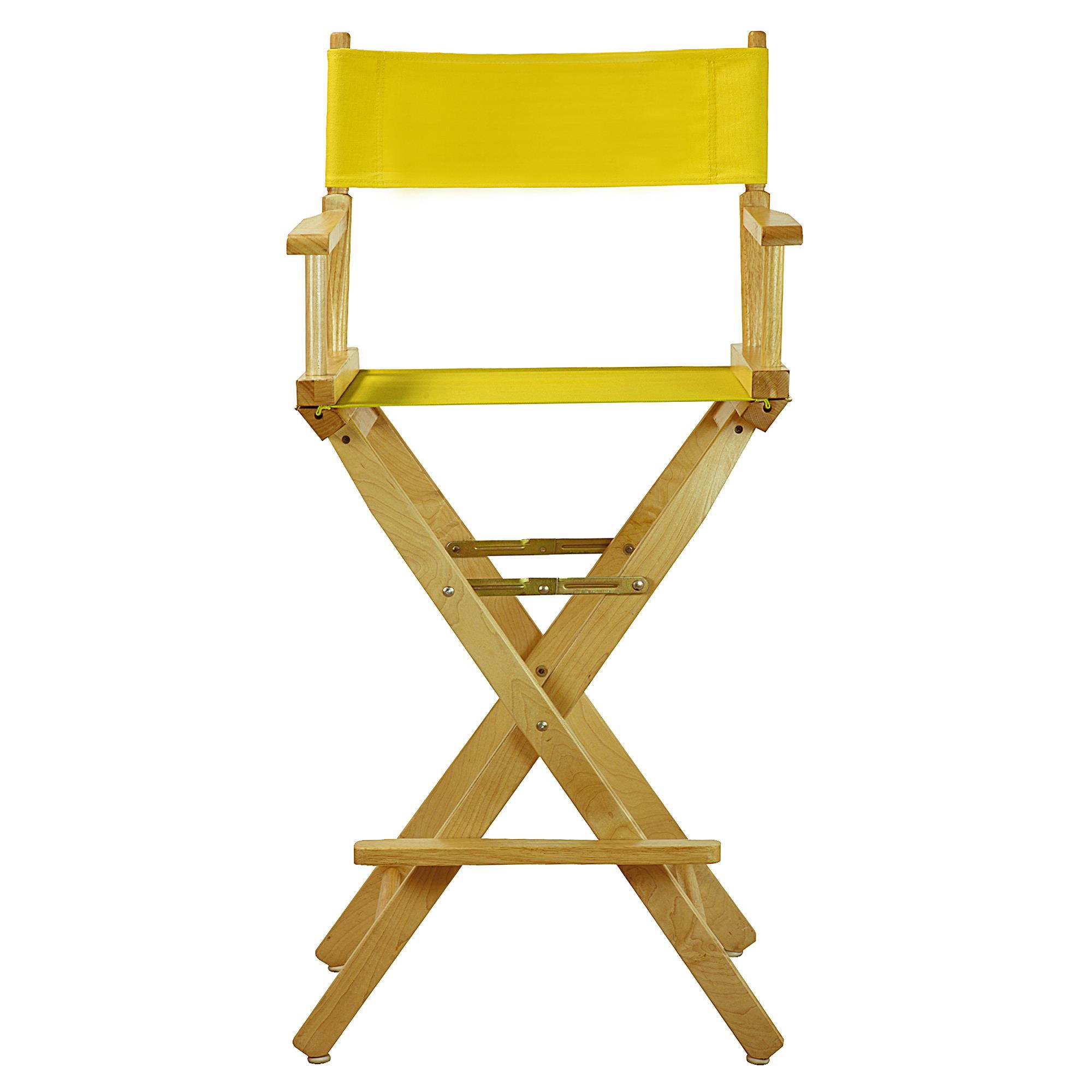 Casual Home 230-00-021-14 30 in. Directors Chair Natural Frame with Yellow Canvas