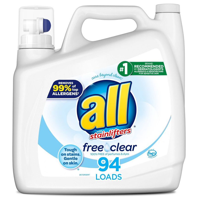 All Free Clear Liquid Laundry Detergent 94 Loads - 141 fl oz
