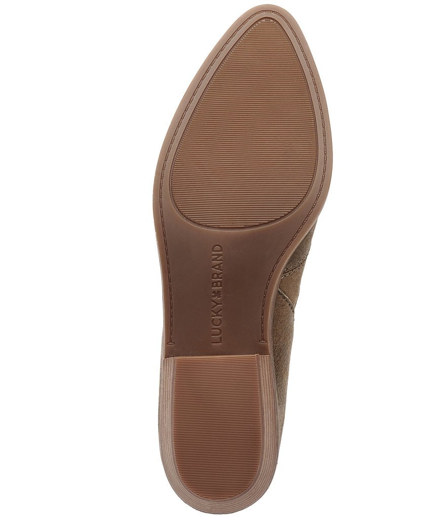 Lucky Brand Mahzan Leather Side Slit Pointed Toe Loafers