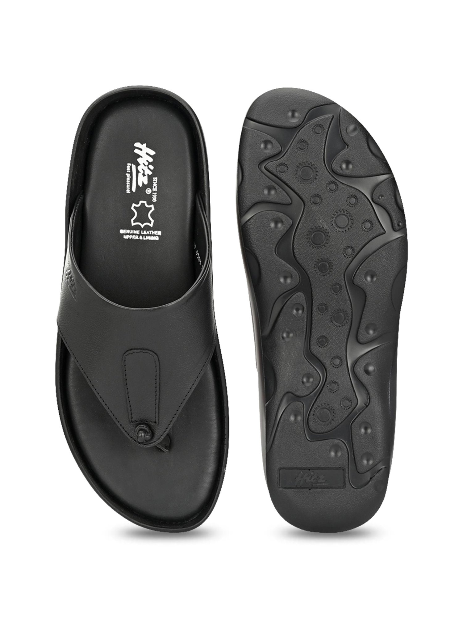 Hitz Men's Black Thong Sandals