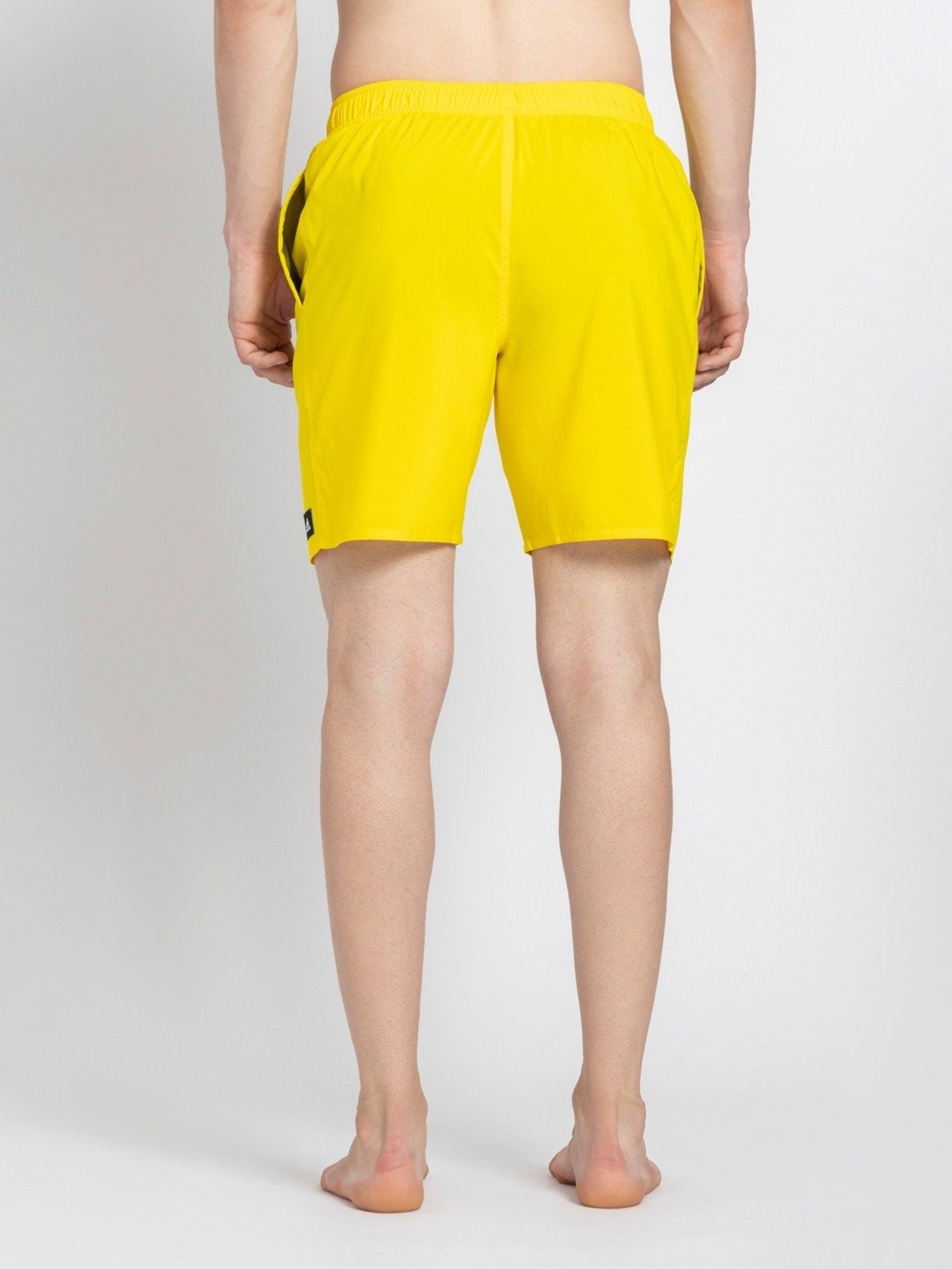Adidas Yellow Regular Fit Swim Shorts