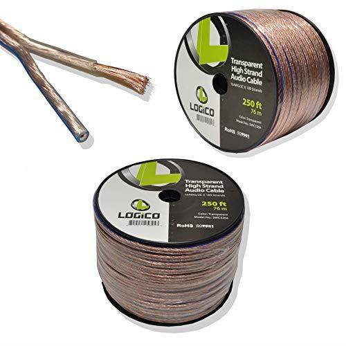 14AWG Speaker Wire  Pro Series 14 AWG Gauge Speaker Wire Cable 500 Feet 1524 Meters Great Use for Home Theater Speakers and Car Speakers White