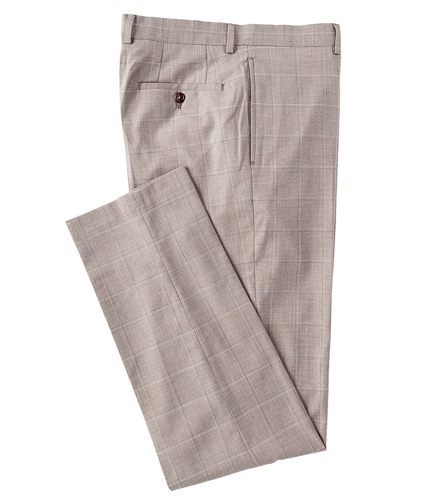 Ralph Ralph Lauren Slim Fit Flat Front Sharkskin Dress Pants
