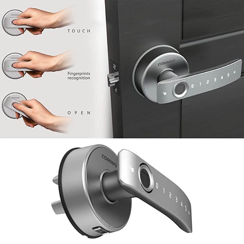 CDL-800WL Digital Lever Lock, Biometric Fingerprint, Hidden Touchscreen Keypad, Dual Lock, Battery Alarm, Flex Lock, Multi-Layered Authentication