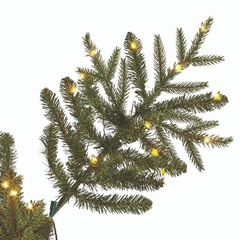 NOMA CTI1517108 7.5 Foot Piedmont Fir Artificial 2793 Branch Tips Prelit with 1000 Warm White LED Lights Holiday Christmas Tree, Green