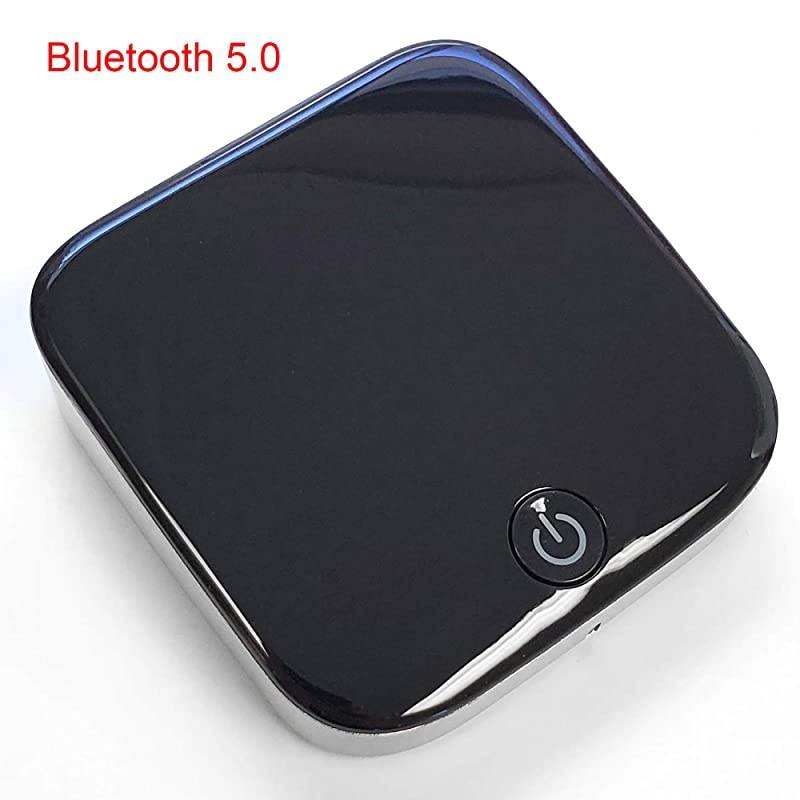 Low Latency 3.5mm Bluetooth 5.0 Adapter | Wireless Transmitter Receiver | Long Range | Compact Mini Portable | Audio for TV, PC, Stereos, Car, Auto, Speakers & Headphones