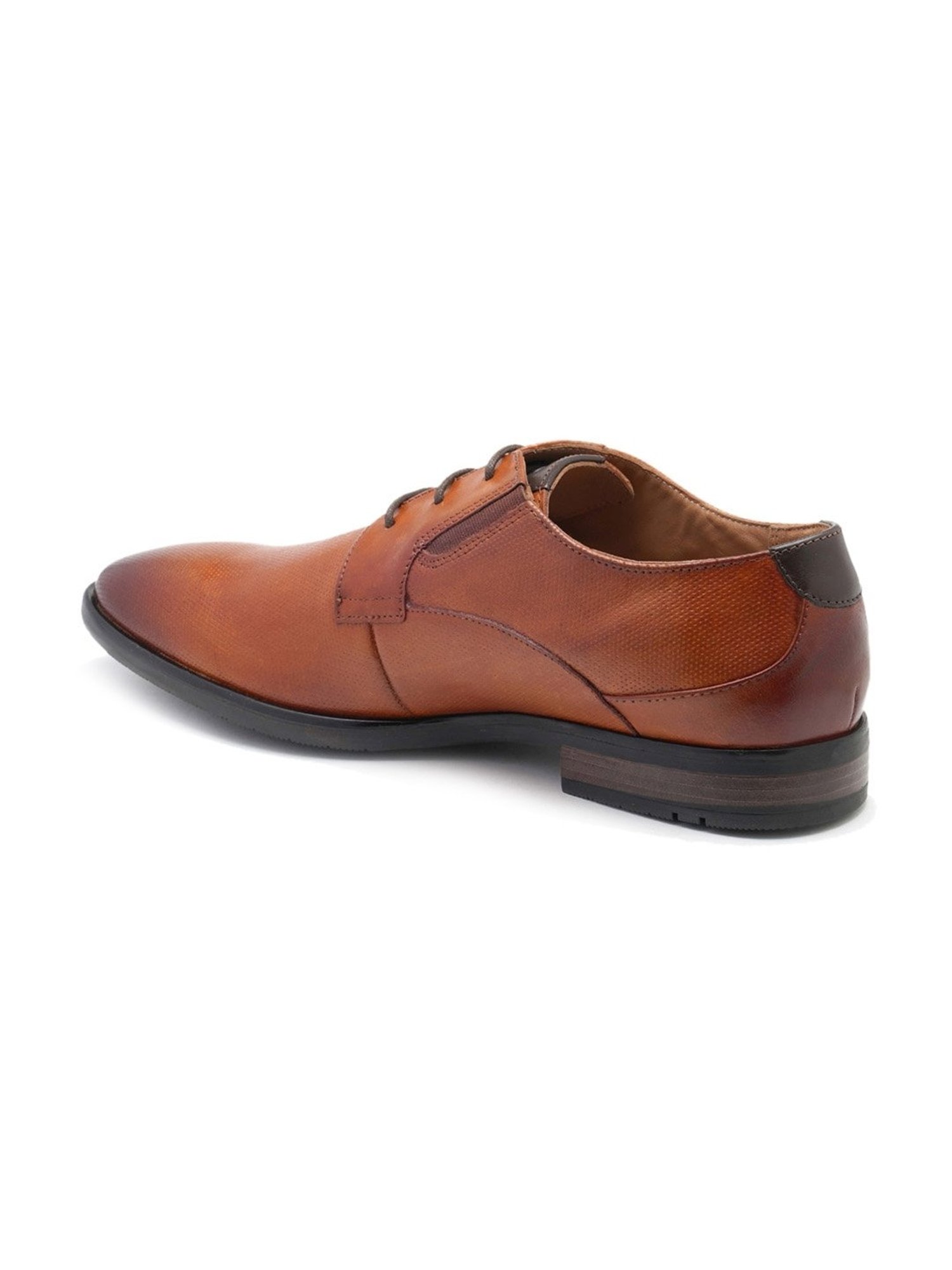 Ruosh Men's Tan Derby Shoes