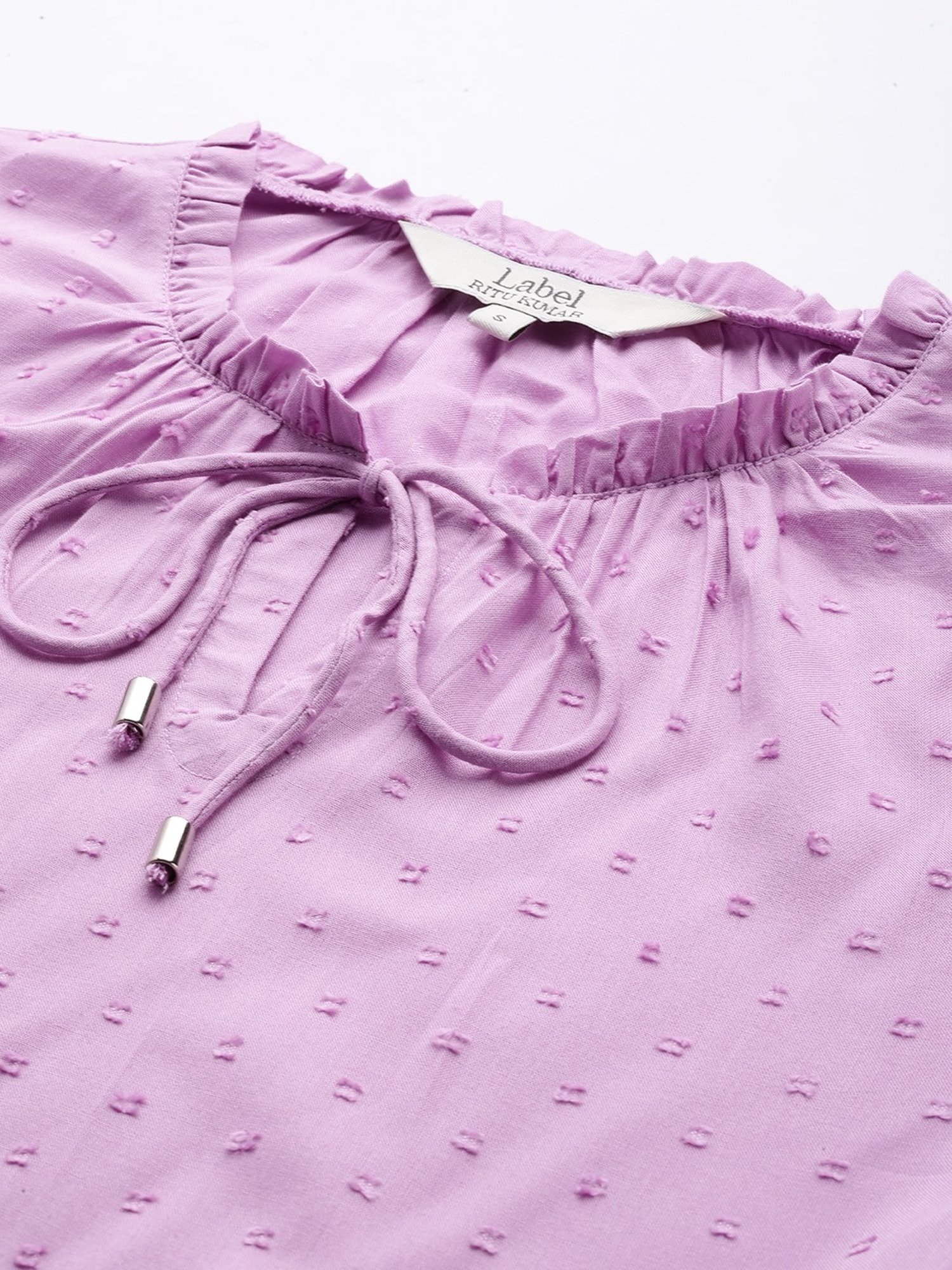 Label Ritu Kumar Lavender Solid Top