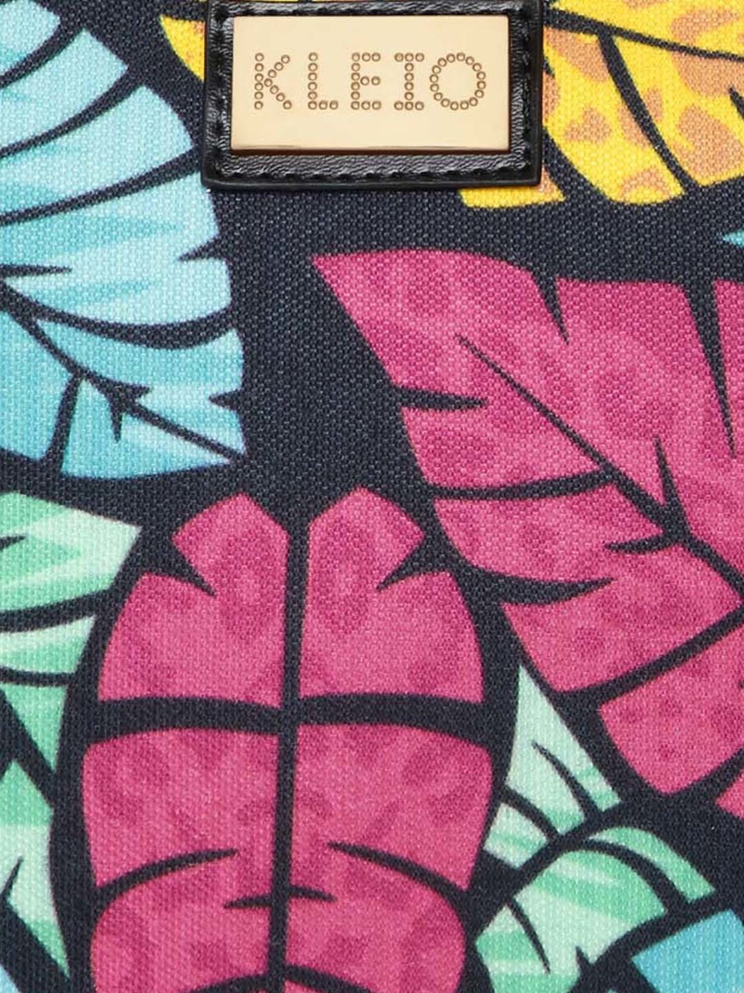 KLEIO Multicolor Printed Medium Tote Handbag