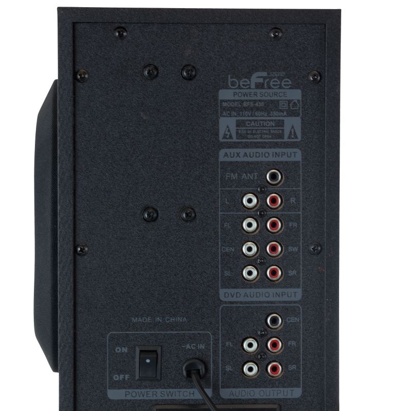 beFree Sound 5.1 Channel Bluetooth Surround Sound Speaker System in Black