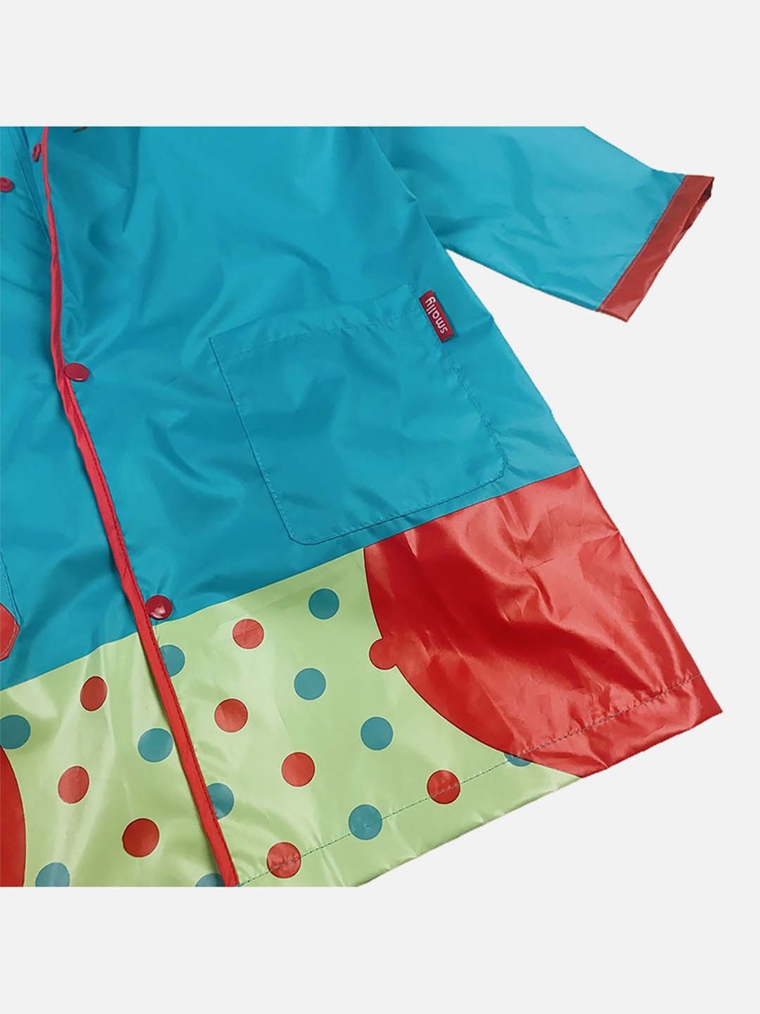 Little Surprise Box Kids Pink Printed Full Sleeves Raincoat