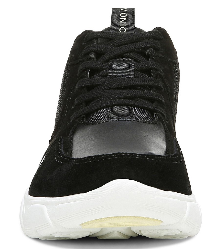 Vionic Aris Leather Suede Mesh Lace-Up Sneakers