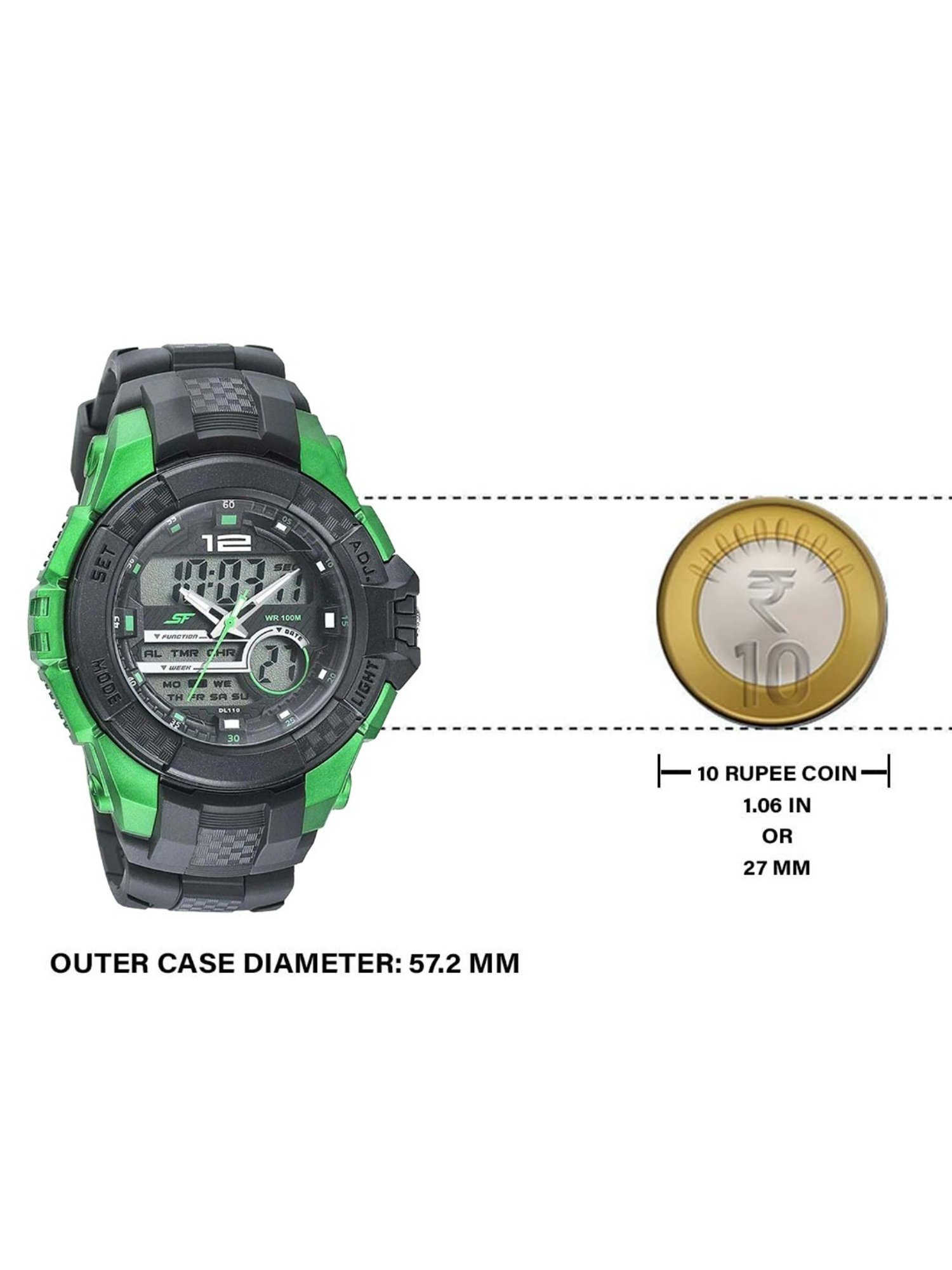 Sonata NR77027PP05 SF Carbon Series Analog-Digital Watch for Men