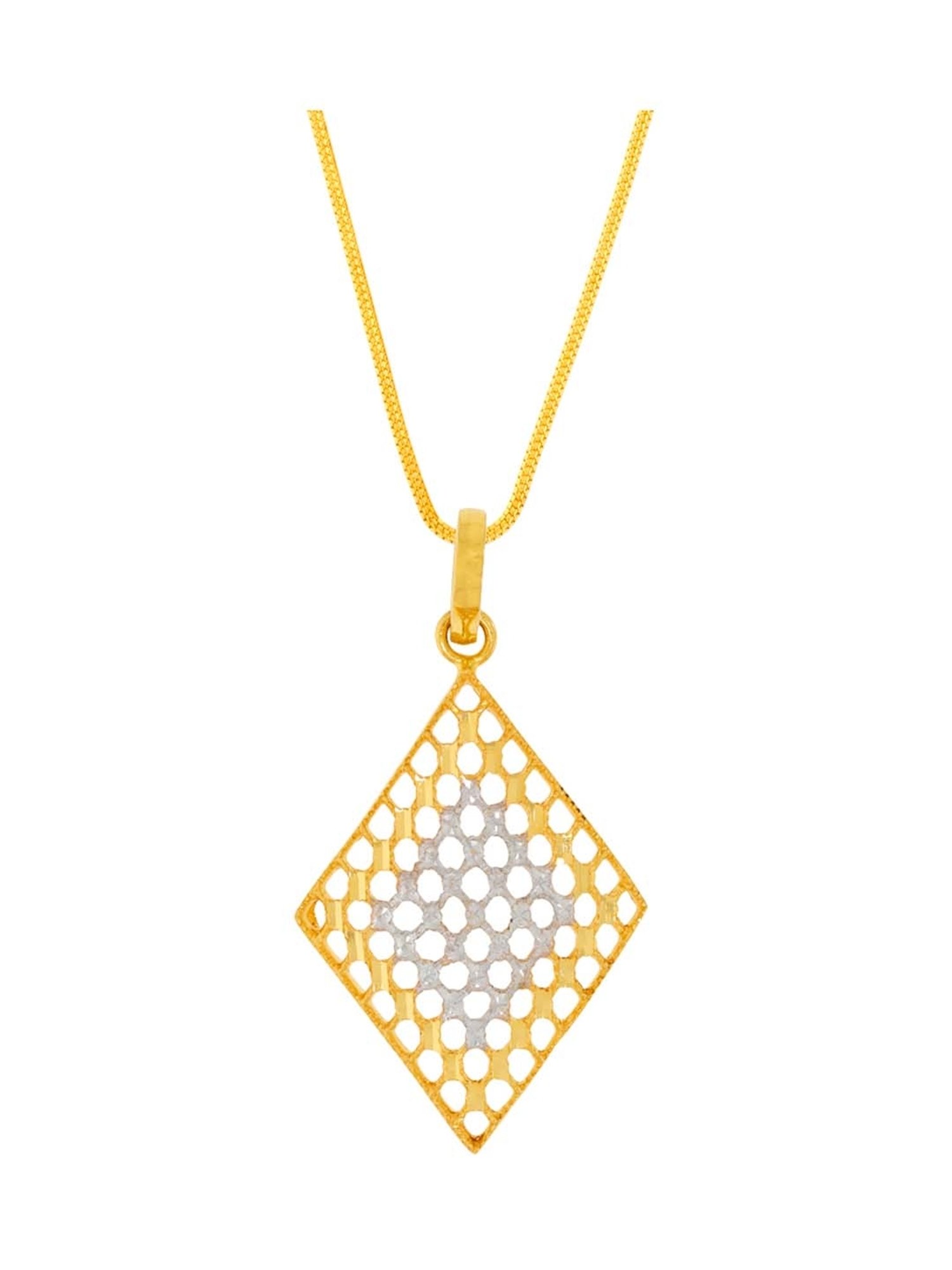 Waman Hari Pethe Jewellers 22k Gold Pendant Set for Women