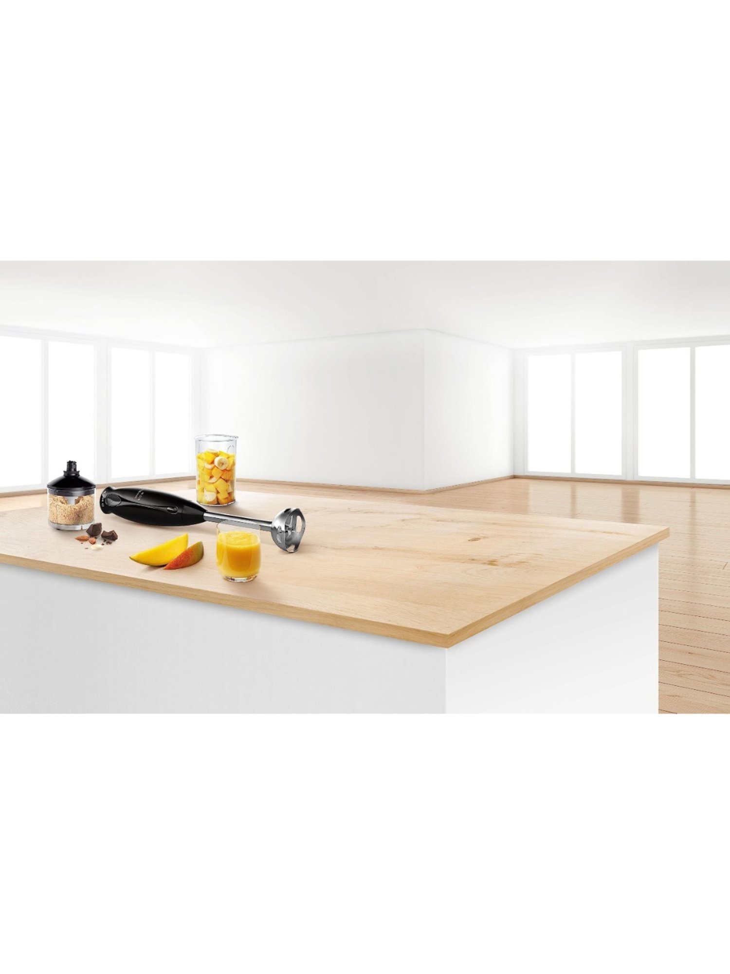 Bosch 400 Watts Steel Leg Hand Blender With Beaker And Chopper (Black)