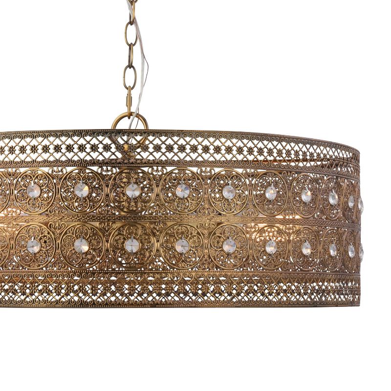 23.5" 3-Light Bryar Chandelier Brass/Crystal - River of Goods