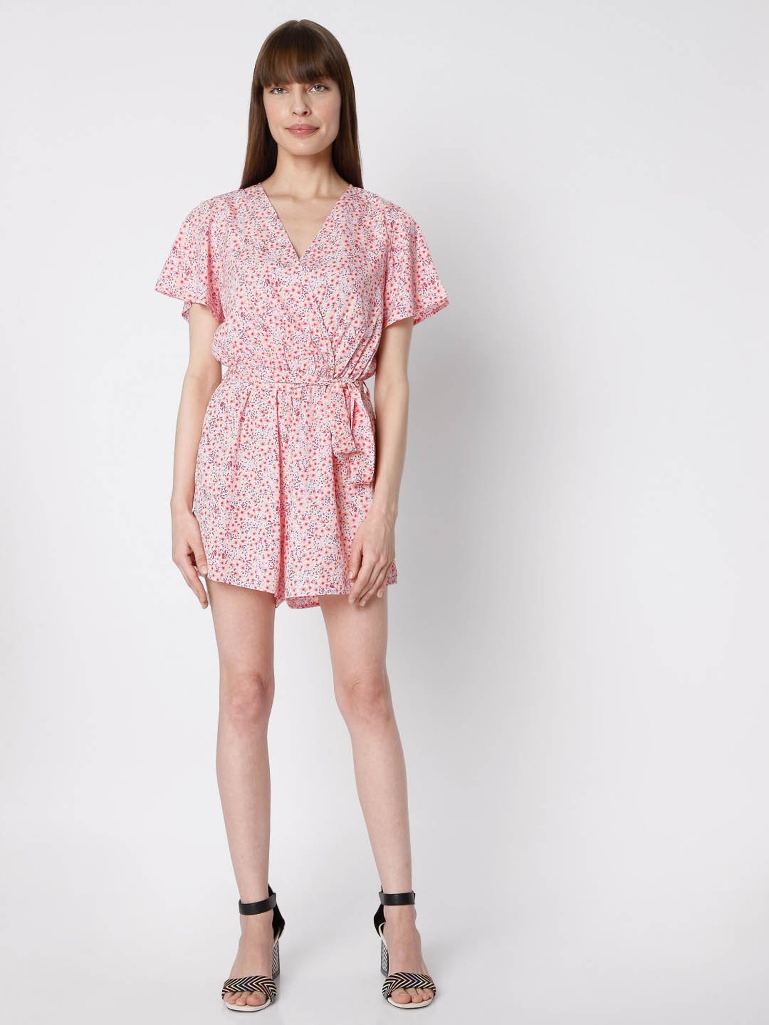 Vero Moda Pink Printed Playsuit