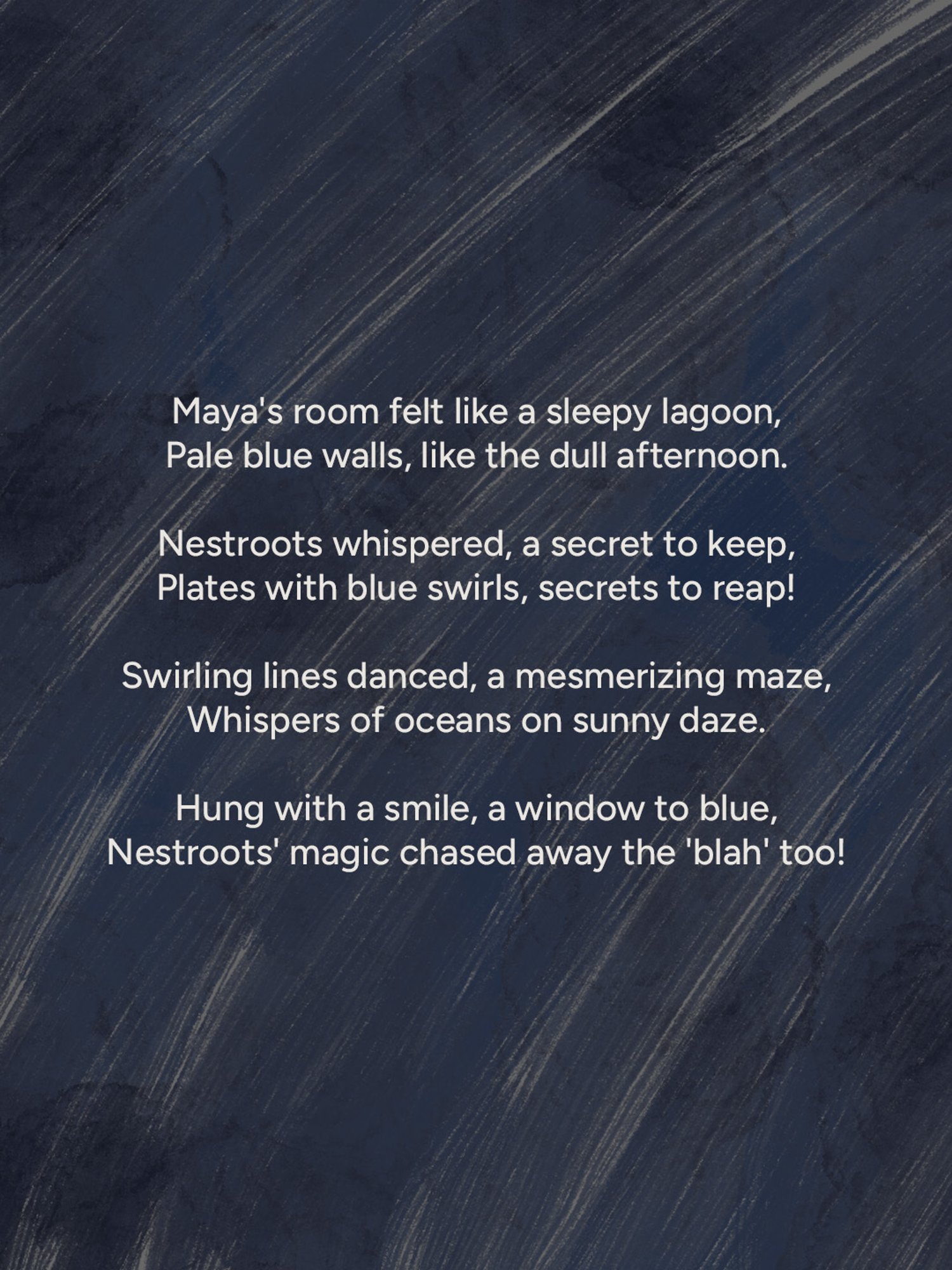 Nestroots Whispering Waterfall Blue & White Porcelain&iquest;Decorative Wall Plate