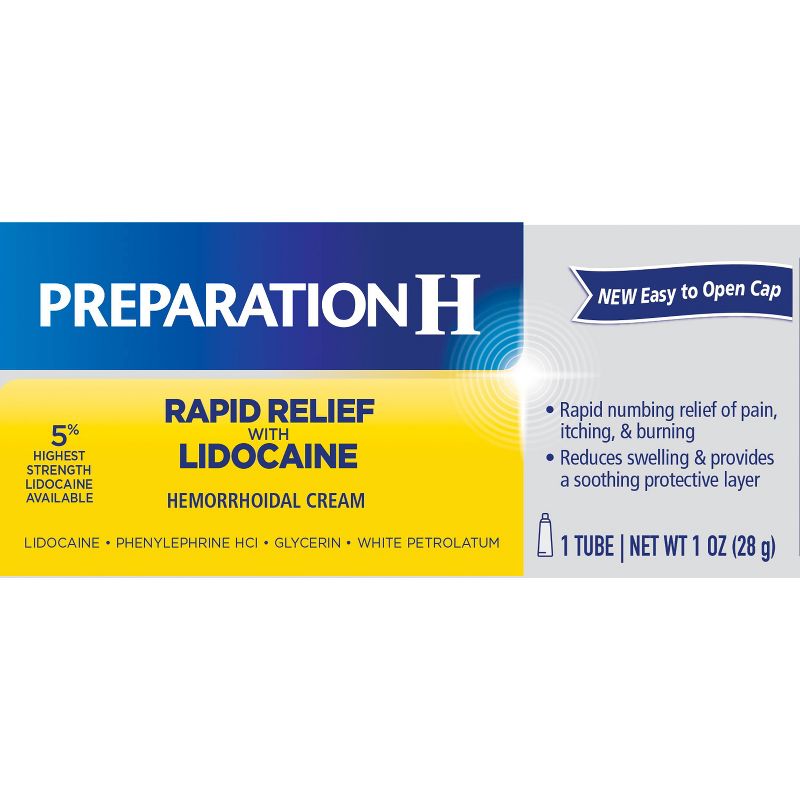 Preparation H Rapid Relief Hemorrhoid Symptom Treatment Cream with Lidocaine - 1oz