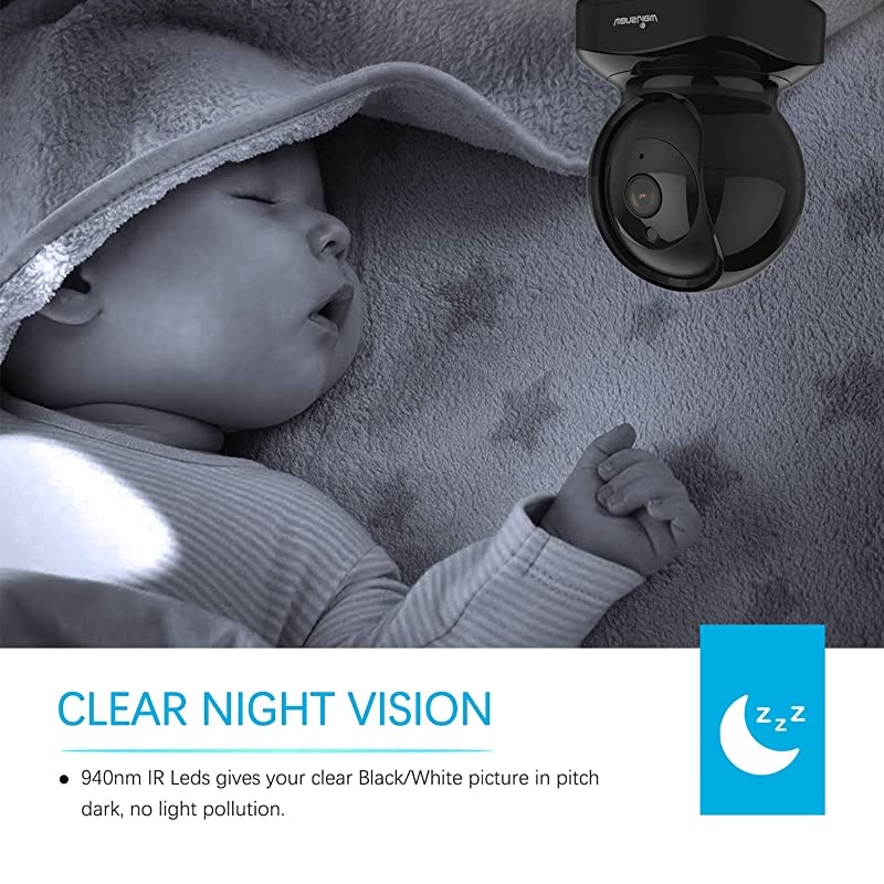 Wireless Security Camera IP Camera 1080P HD  WiFi Home Indoor Camera for BabyPetNanny Motion Detection 2 Way Audio Night Vision Compatible with Alexa with TF Card Slot and Cloud