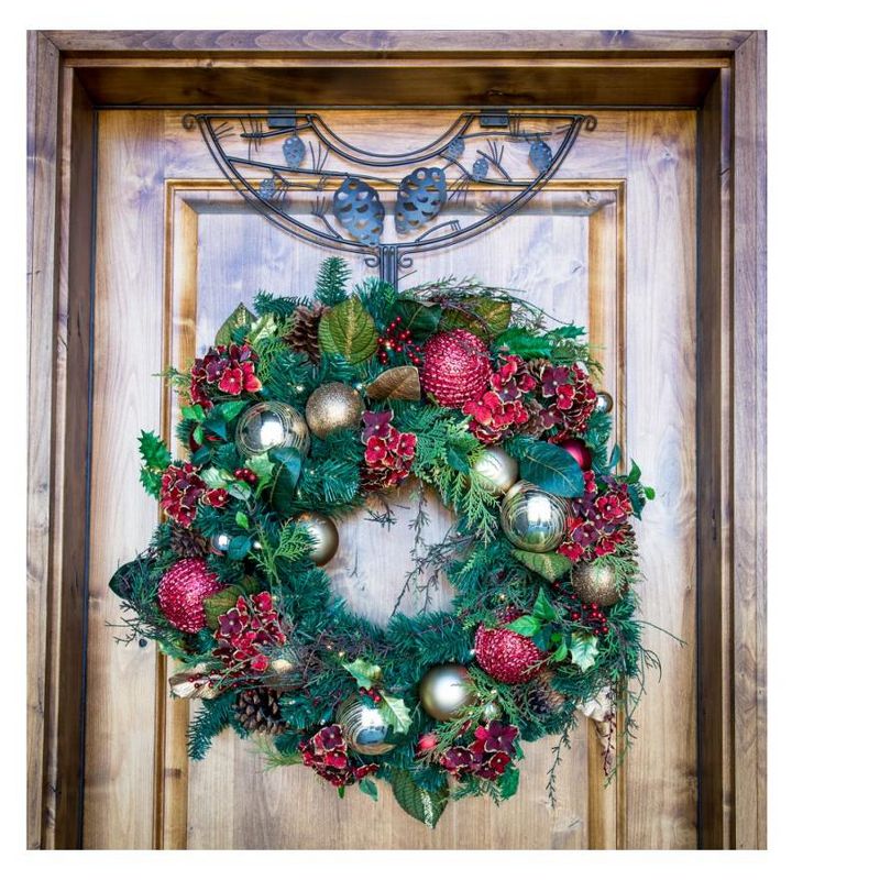 Tree Keeper 24" Brown Pine Cone Adjustable Christmas Wreath Hanger